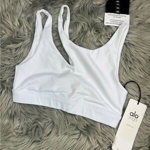 ALO Yoga White Peak Sports Bra